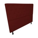 Ver imagem 3 de Cabeceira Casal Super King Juliana 195cm Para Cama Box Suede Bordo - DS Estofados