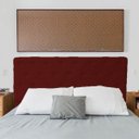 Ver imagem 2 de Cabeceira Casal Super King Juliana 195cm Para Cama Box Suede Bordo - DS Estofados