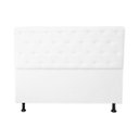 Ver imagem 1 de Cabeceira Casal Super King Juliana 195cm Para Cama Box Suede Branco - DS Estofados
