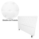 Ver imagem 5 de Cabeceira Casal Super King Juliana 195cm Para Cama Box Suede Branco - DS Estofados