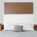 Ver imagem 2 de Cabeceira Casal Super King Juliana 195cm Para Cama Box Suede Branco - DS Estofados
