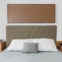 Ver imagem 2 de Cabeceira Casal Super King Juliana 195cm Para Cama Box Suede Capuccino - DS Estofados