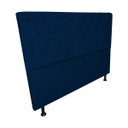 Ver imagem 3 de Cabeceira Casal Super King Juliana 195cm Para Cama Box Suede Azul Marinho - DS Estofados