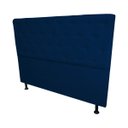 Ver imagem 4 de Cabeceira Casal Super King Juliana 195cm Para Cama Box Suede Azul Marinho - DS Estofados