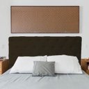 Ver imagem 2 de Cabeceira Casal Super King Juliana 195cm Para Cama Box Suede Marrom - DS Estofados