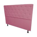 Ver imagem 4 de Cabeceira Casal Super King Juliana 195cm Para Cama Box Suede Rosa - DS Estofados