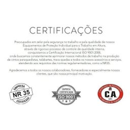 Kit Cinto Paraquedista 5 Pontos +talabarte Y+ Posicionamento - 6