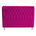Ver imagem 1 de Cabeceira de Cama Box Londres King 195 Cm Suede Botão de Strass Rosa Pink Eli Móveis e Decoração