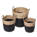 Ver imagem 2 de Cesto Oca Ratan com Preto - 34cm