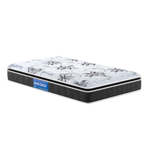 Colchão Solteiro Espuma D40/20 Guarda Costas Premium Hiper Firme Euro Pillow Black (78x188x22) -