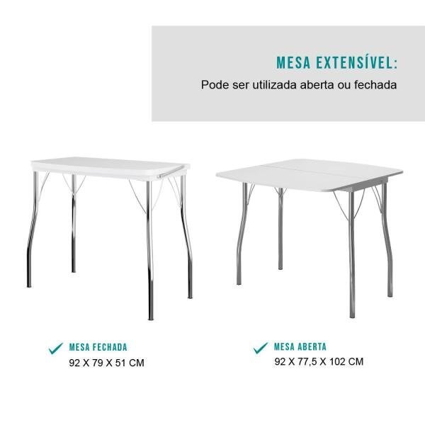 Conjunto Sala de Jantar Carraro Cabo Mesa e 2 Cadeiras - 6