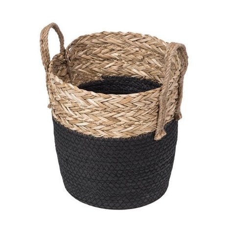 Cesto Oca Ratan com Preto - 42cm