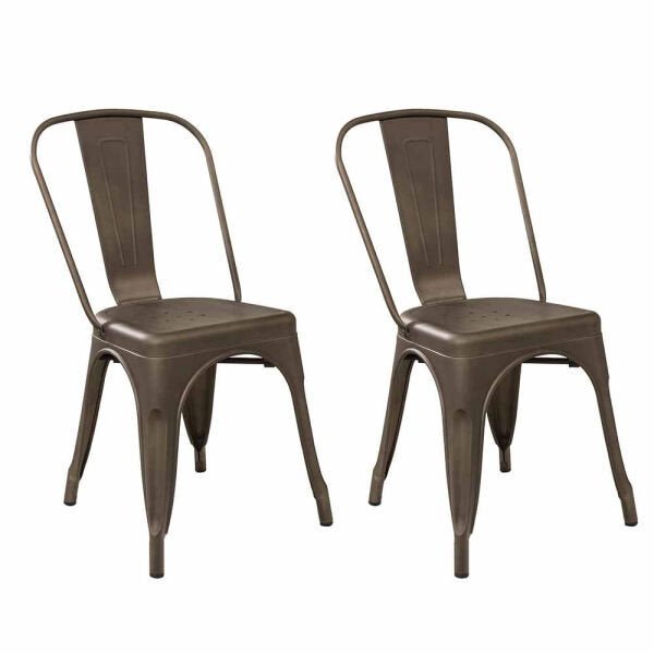 Kit 2 Cadeiras Tolix - Ferrugem Vintage