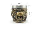 Ver imagem 2 de Copo Para Dose Shot Em Aço Inox Resina Modelo 6 Caveiras Decorativo Colecionável Tequila Whisky Vodk