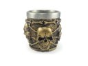 Ver imagem 1 de Copo Para Dose Shot Em Aço Inox Resina Modelo 6 Caveiras Decorativo Colecionável Tequila Whisky Vodk