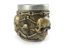 Ver imagem 6 de Copo Para Dose Shot Em Aço Inox Resina Modelo 6 Caveiras Decorativo Colecionável Tequila Whisky Vodk