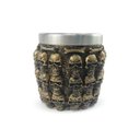 Ver imagem 6 de Copo Dose Shot Em Aço Inox Resina Modelo Mil Caveiras Colecionável Decorativo Whisky Vodka Tequila