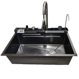 Cuba Gourmet Premium Pia Inox Inteligente Cozinha Torneira Painel Monocomando Agua Quente Fria Dispe - 10