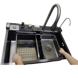 Cuba Gourmet Premium Pia Inox Inteligente Cozinha Torneira Painel Monocomando Agua Quente Fria Dispe - 7