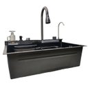 Ver imagem 2 de Cuba Gourmet Premium Pia Inox Inteligente Cozinha Torneira Painel Monocomando Agua Quente Fria Dispe