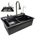 Ver imagem 1 de Cuba Gourmet Premium Pia Inox Inteligente Cozinha Torneira Painel Monocomando Agua Quente Fria Dispe