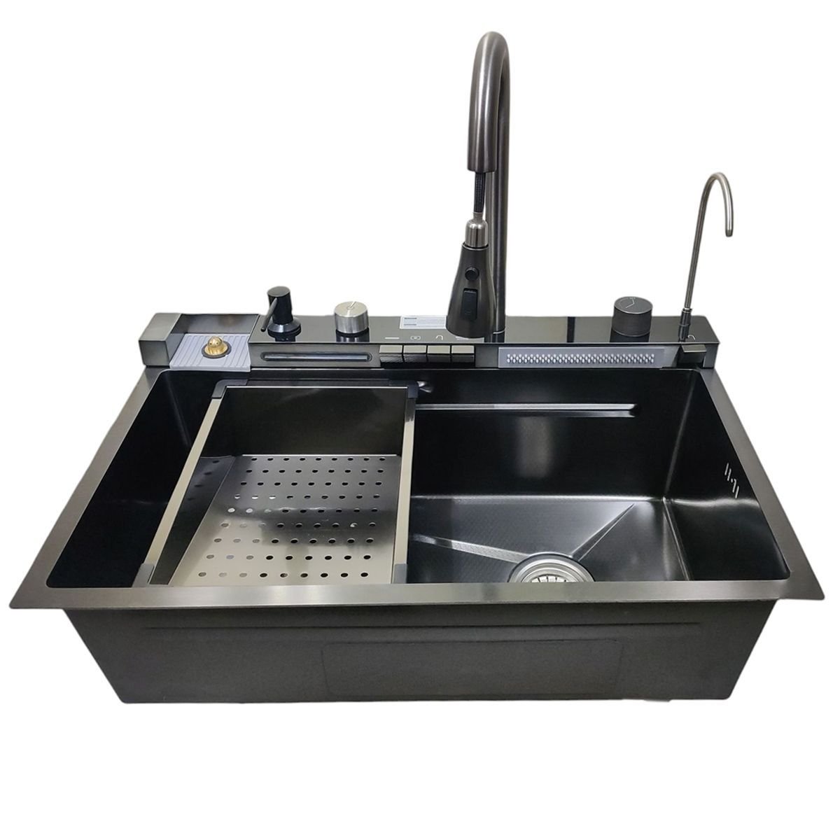 Cuba Gourmet Premium Pia Inox Inteligente Cozinha Torneira Painel Monocomando Agua Quente Fria Dispe - 13