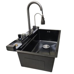 Cuba Gourmet Premium Pia Inox Inteligente Cozinha Torneira Painel Monocomando Agua Quente Fria Dispe - 12
