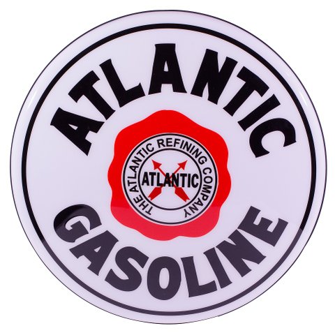 Luminoso de Parede Posto Atlantic Retrô Vintage para Bar, Garagem, Churrasqueira, Espaço Gourmet