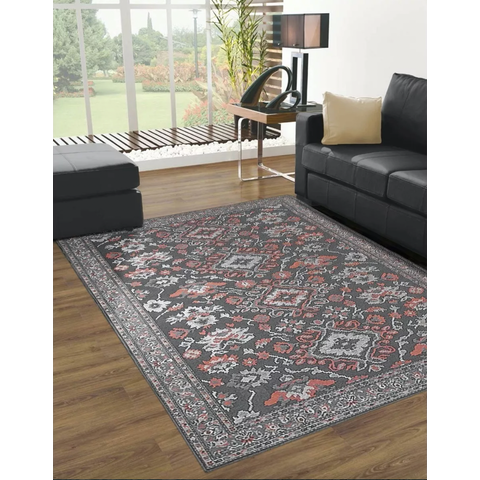Tapete Sala Classico Oriental 150x200 Cm Tipo Belga 56 Chumbo