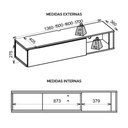 Ver imagem 2 de Rack Suspenso Bancada Flexível Sala De Estar Eleven Caemmun