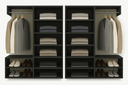 Ver imagem 2 de Closet Estante Supenso Mdf Aberto com Cabide e Sapateira de Parede:preto