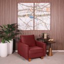 Ver imagem 1 de Poltrona Decorativa para Sala Veludo Plaza Bordô - Straub Web