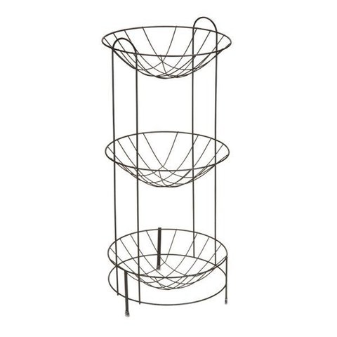 Fruteira Tripla 30 cm x A. 69 cm PRETO