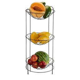 Fruteira Tripla 30 cm x A. 69 cm PRETO - 2