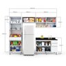 Armário Cozinha Completa Top Class 4 Peças Com Balcão Branco - 5