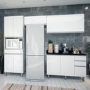Ver imagem 2 de Armário Cozinha Completa Top Class 4 Peças Com Balcão Branco