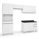 Ver imagem 3 de Armário Cozinha Completa Top Class 4 Peças Com Balcão Branco