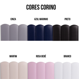 Cabeceira King Modulada Nuvem Cama Box Corino Marfim - 7