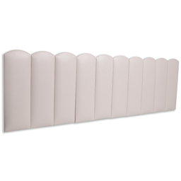 Cabeceira King Modulada Nuvem Cama Box Corino Marfim - 1