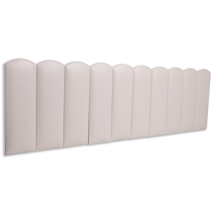 Cabeceira King Modulada Nuvem Cama Box Corino Marfim