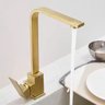 Torneira Gourmet Slim em L Cozinha Monocomando Misturador Cor Dourada - Brinovar - 9