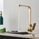 Ver mais imagens de Torneira Gourmet Slim em L Cozinha Monocomando Misturador Cor Dourada - Brinovar