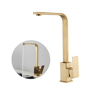 Torneira Gourmet Slim em L Cozinha Monocomando Misturador Cor Dourada - Brinovar