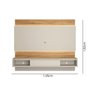 Home Suspenso New Lincoln 1.90M para TV de até 65" Off White Cinamomo Província - 6