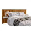 Ver imagem 1 de Cabeceira para Cama Casal ou Queen Columbia Ripado Naturalle Off White Bechara
