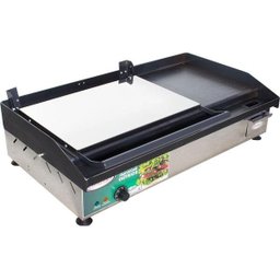 Chapa Elétrica Profissional 85x47 Inox Com Prensa 220V Itajobi - 1