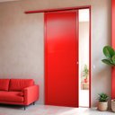 Ver imagem 2 de Porta de Correr Suspensa Lambril Esq L.25 Vermelha 210x100 Brimak