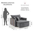 Ver imagem 3 de Poltrona de Amamentação Retrátil Base Madeira Maciça Encanto