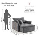Ver imagem 3 de Poltrona de Amamentação Retrátil Base Madeira Maciça Encanto