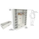 Ver imagem 2 de Armário Colmeia Cabideiro Gaveta M3 100% Mdf (Closet Lojas)